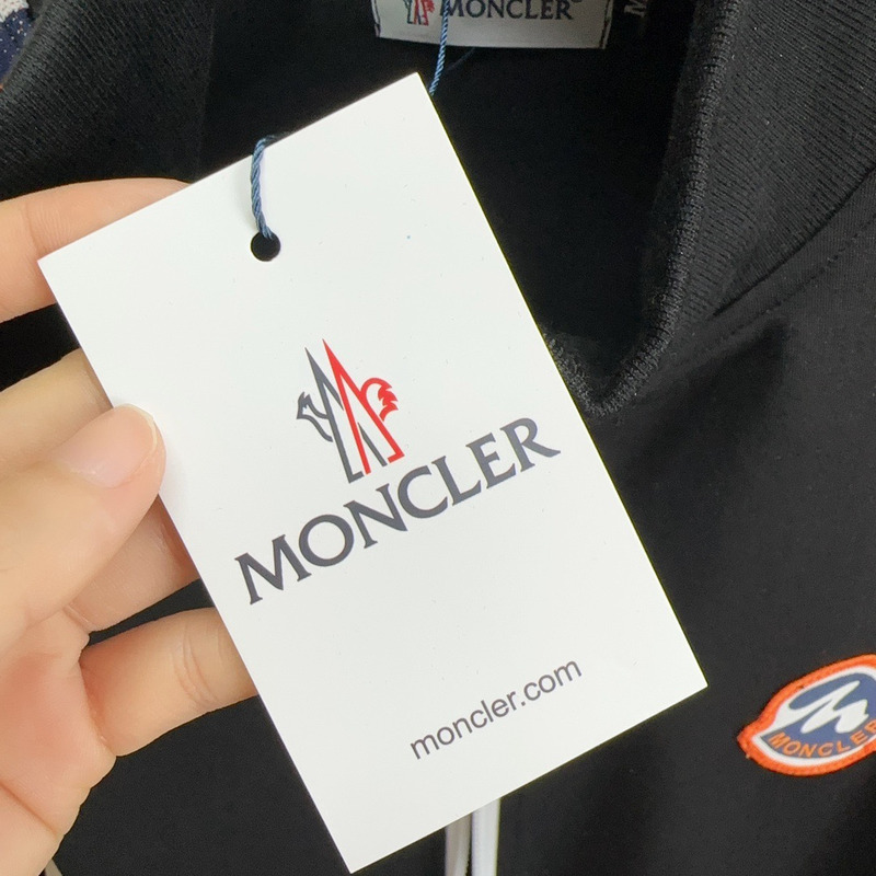 Moncler Classic Logo Zip-up Tracksuits Tricolor Stripe Navy