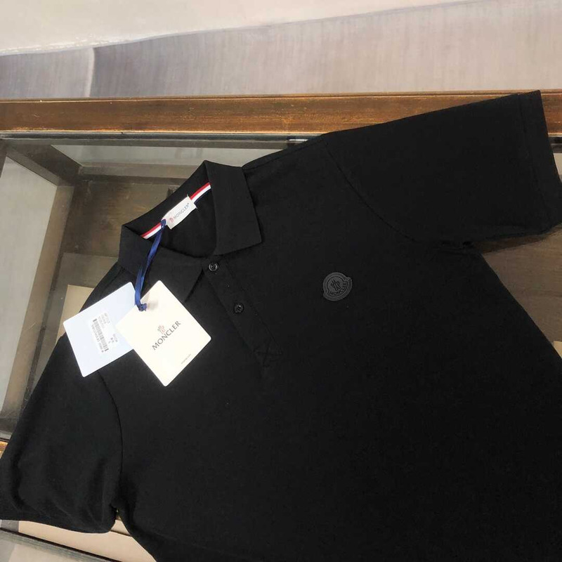 Moncler Logo Polo Shirt Black