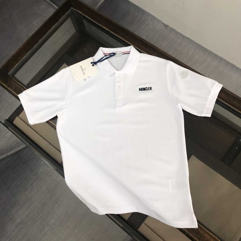 Moncler Logo-embroidered Polo Shirt White