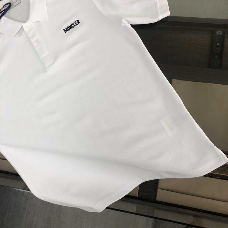 Moncler Logo-embroidered Polo Shirt White