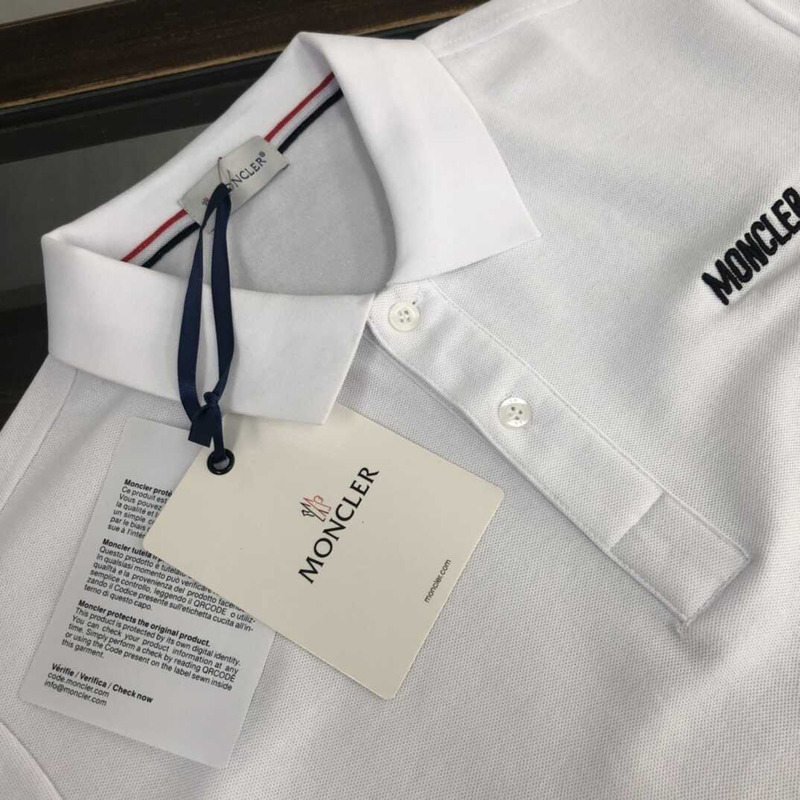 Moncler Logo-embroidered Polo Shirt White