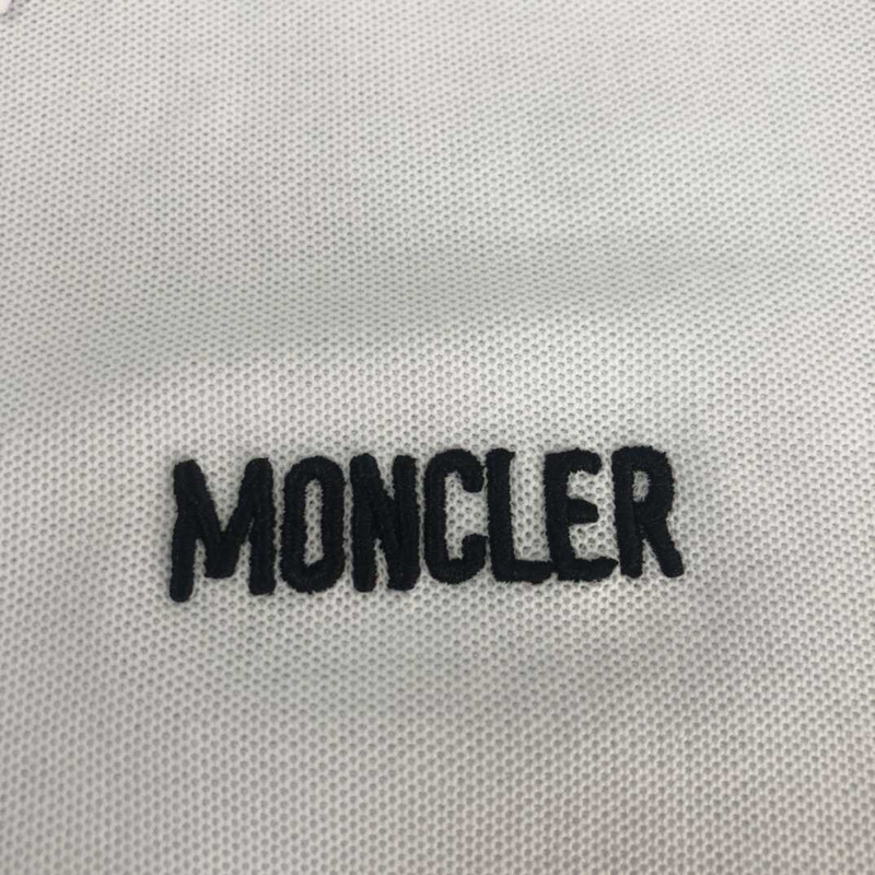 Moncler Logo-embroidered Polo Shirt White