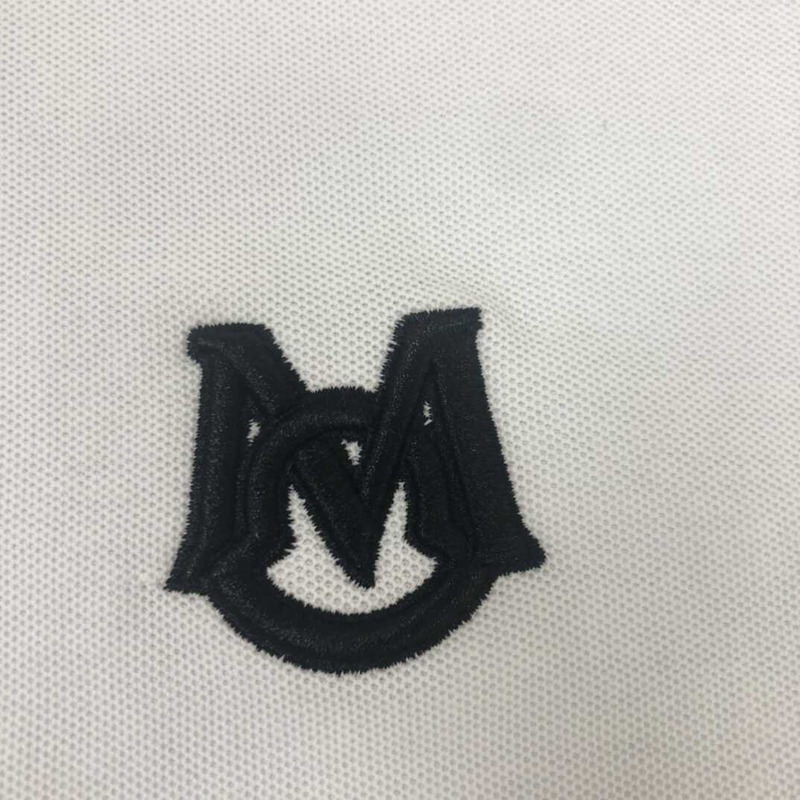 Moncler Logo-embroidered Polo Shirt Cotton White