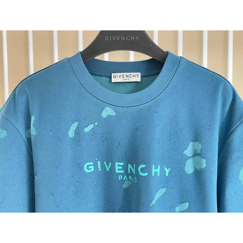 Givenchy Paris Print T-Shirt Blue