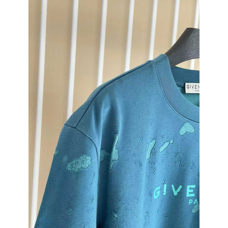 Givenchy Paris Print T-Shirt Blue