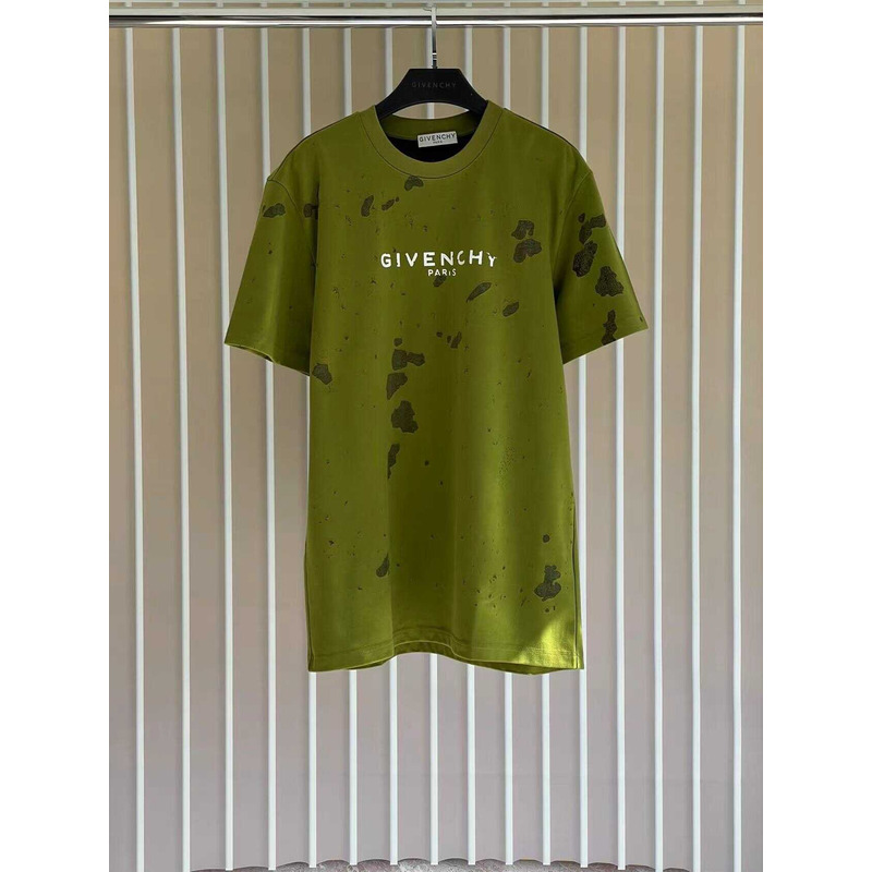 Givenchy Paris Print T-Shirt Dark Green