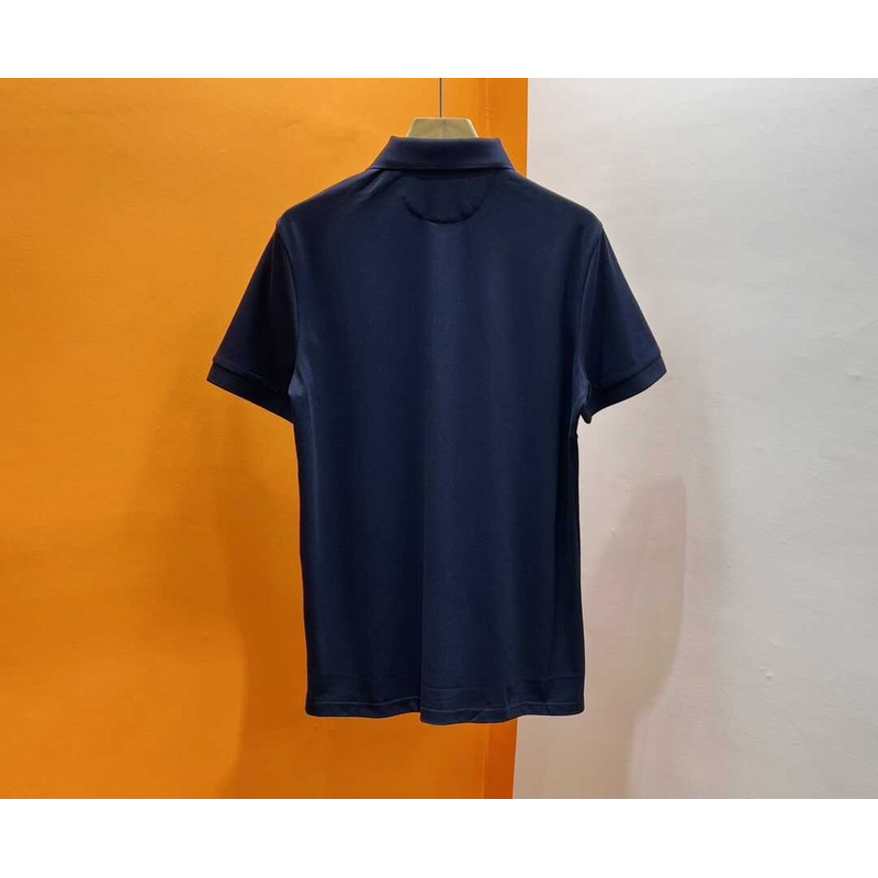 Tom Ford Cotton Polo Shirt Dark Blue