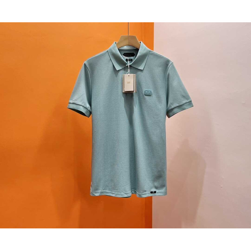 Tom Ford Cotton Polo Shirt Blue