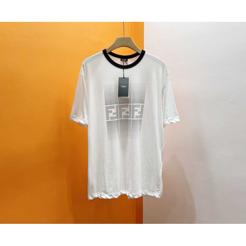 F**di print cotton t shirt white