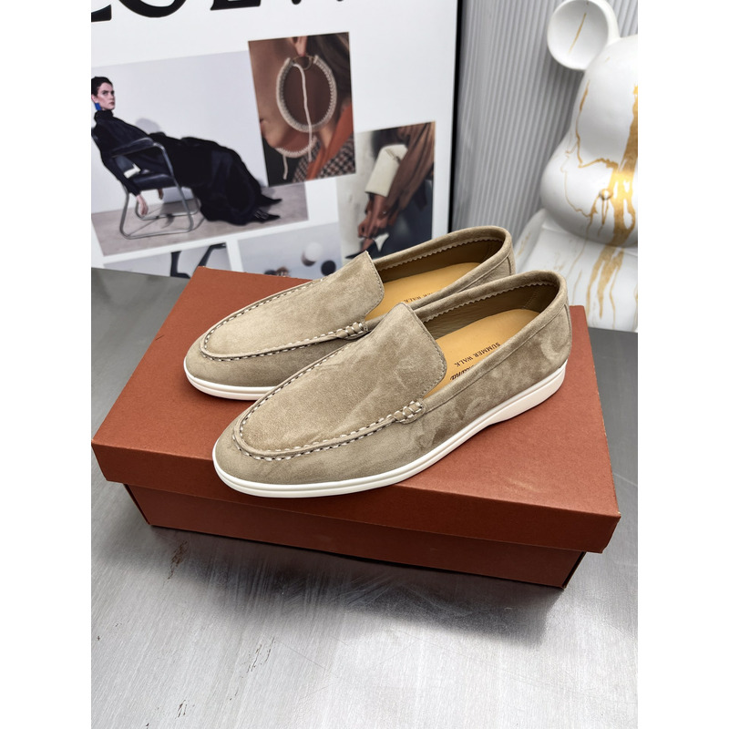 Loro piana Loaferi Suede Casual Shoes - Beige