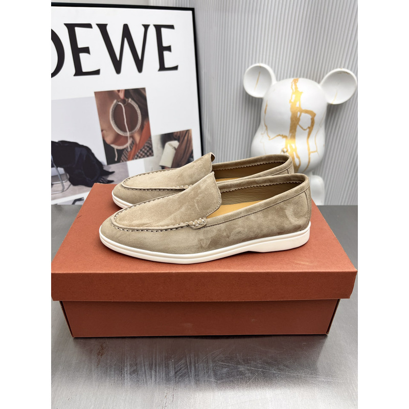 Loro piana Loaferi Suede Casual Shoes - Beige