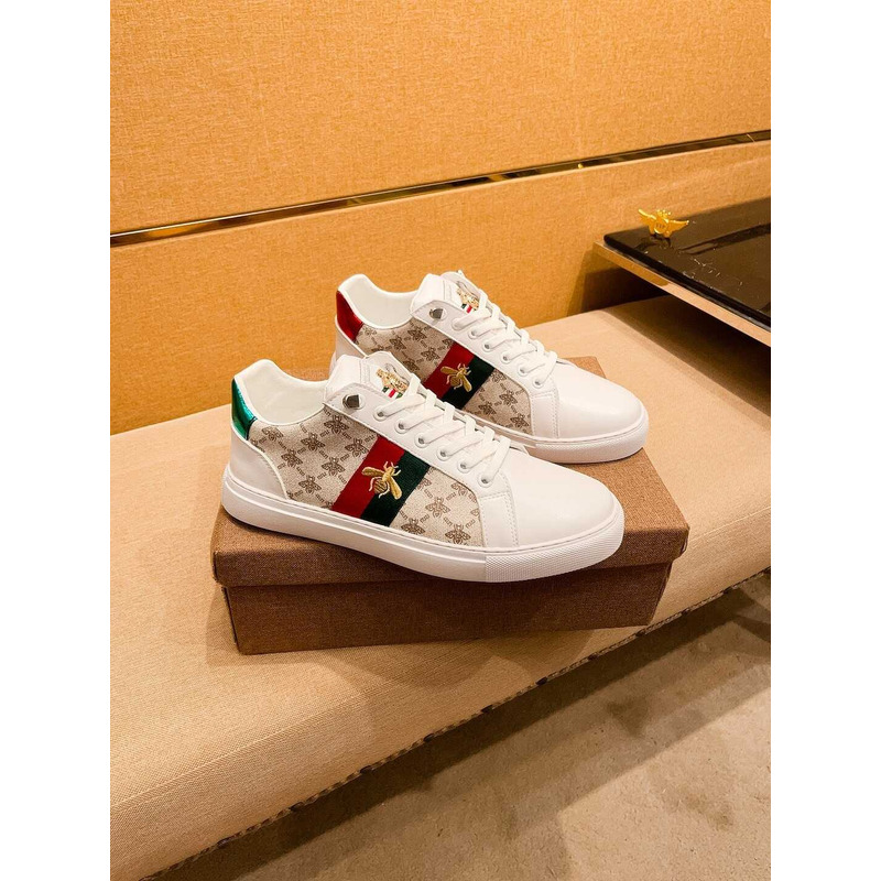 G*u*i men\''s ace embroidered sneaker white