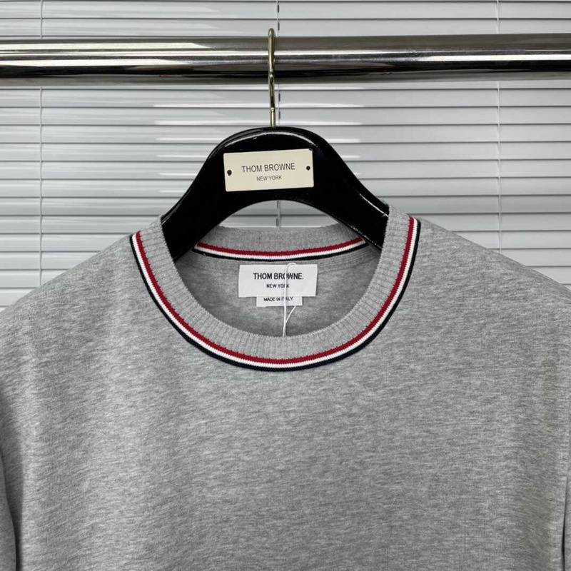 Thom Browne Cotton T-Shirt Gray