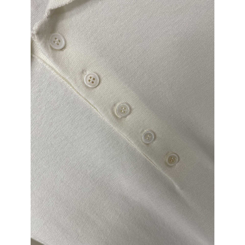 Thom Browne  Cotton 4-Bar Short Sleeve Polo White