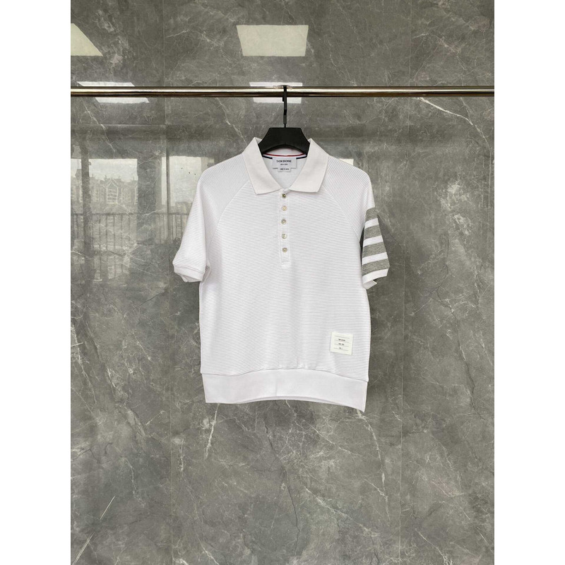 Thom Browne Cotton Polo Shirt White