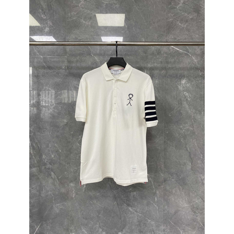 Thom Browne Cotton Polo Shirt White