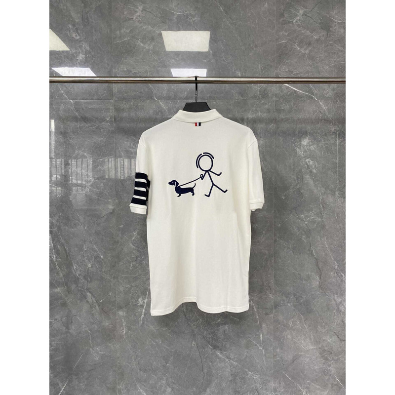 Thom Browne Cotton Polo Shirt White