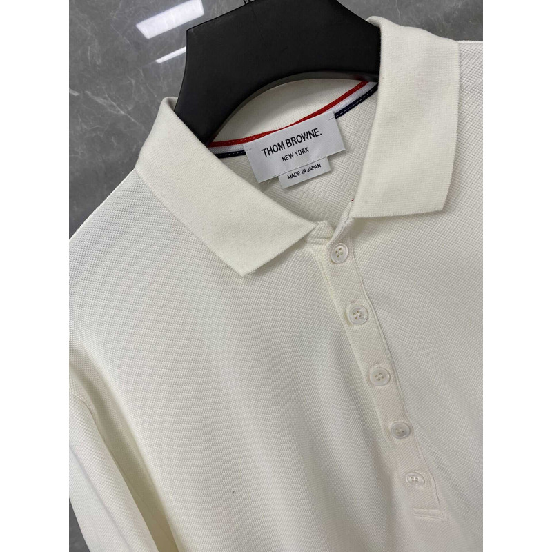 Thom Browne Cotton Polo Shirt White