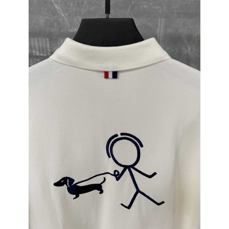 Thom Browne Cotton Polo Shirt White