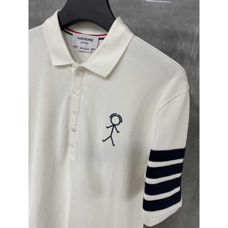 Thom Browne Cotton Polo Shirt White