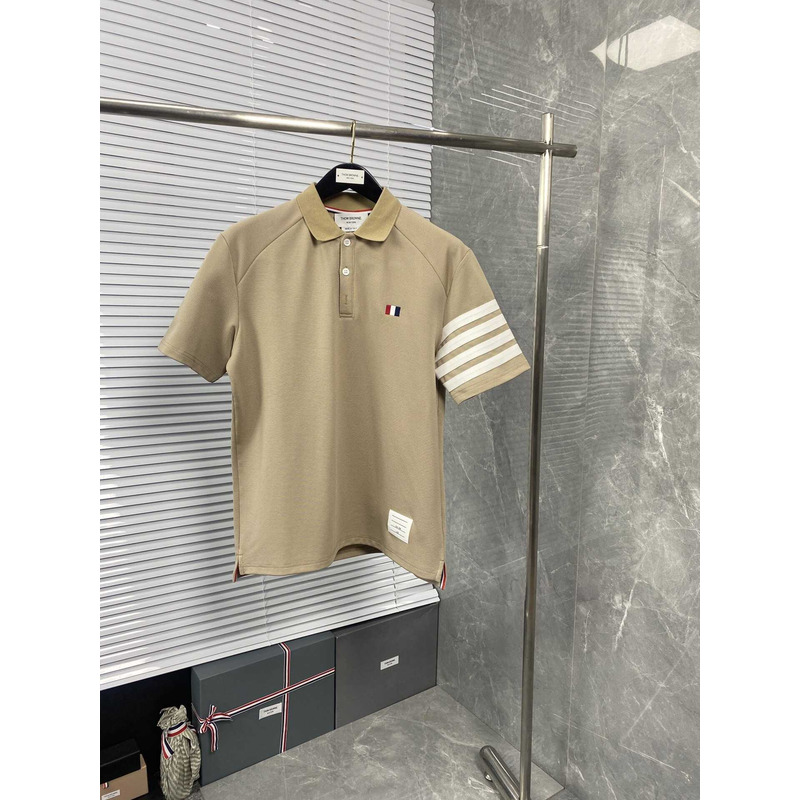 Thom Browne Thom Browne Cotton Polo Shirt Beige