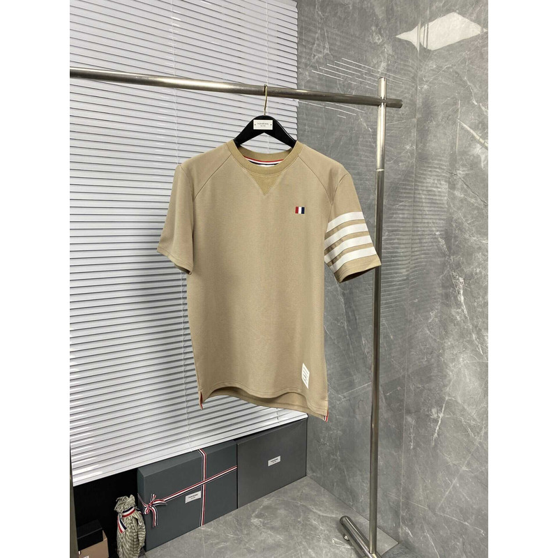 Thom Browne Cotton T-Shirt Beige