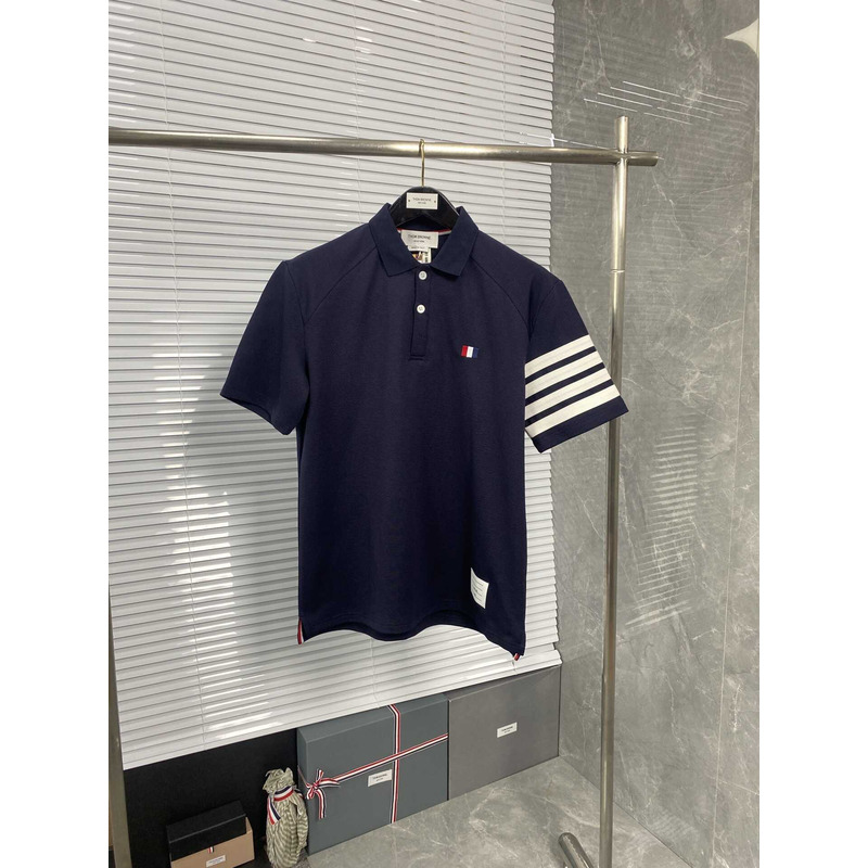 Thom Browne Cotton Polo Shirt Black