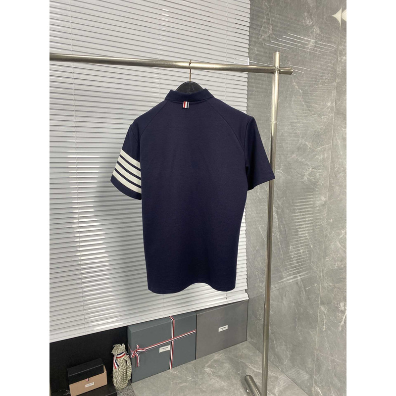 Thom Browne Cotton Polo Shirt Black