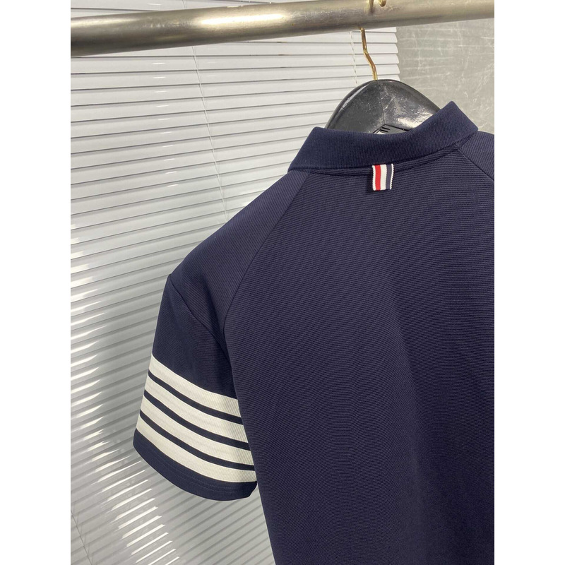 Thom Browne Cotton Polo Shirt Black