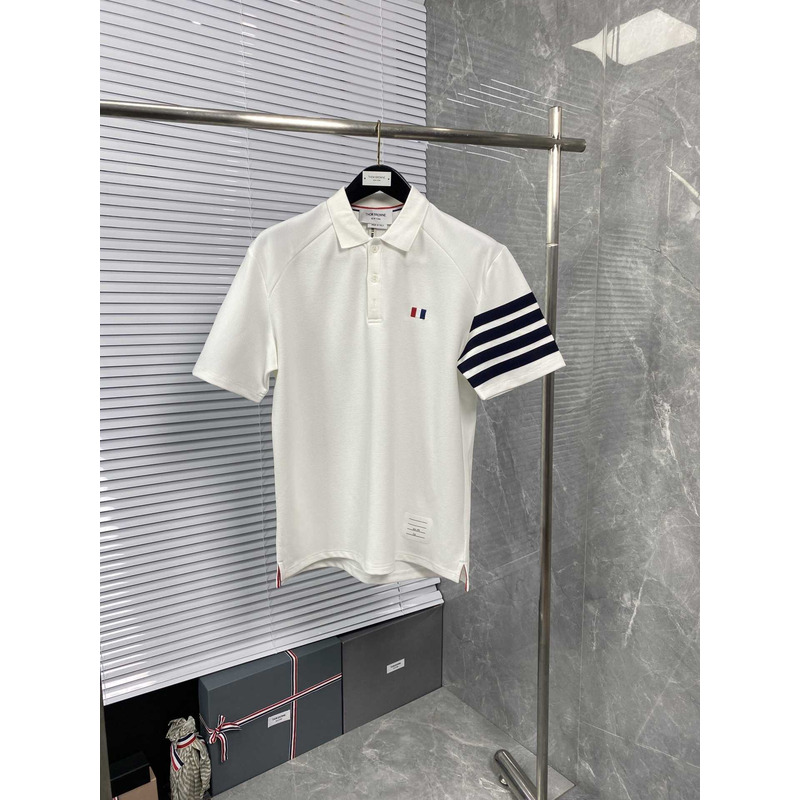 Thom Browne Cotton Polo Shirt White