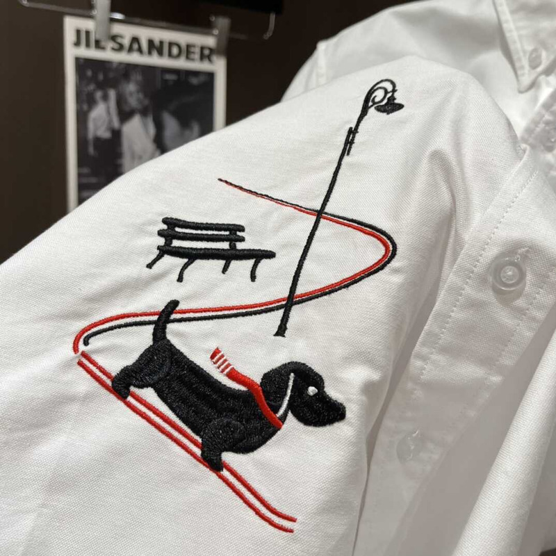 Thom Browne Hector Ski Embroidery Shirt White