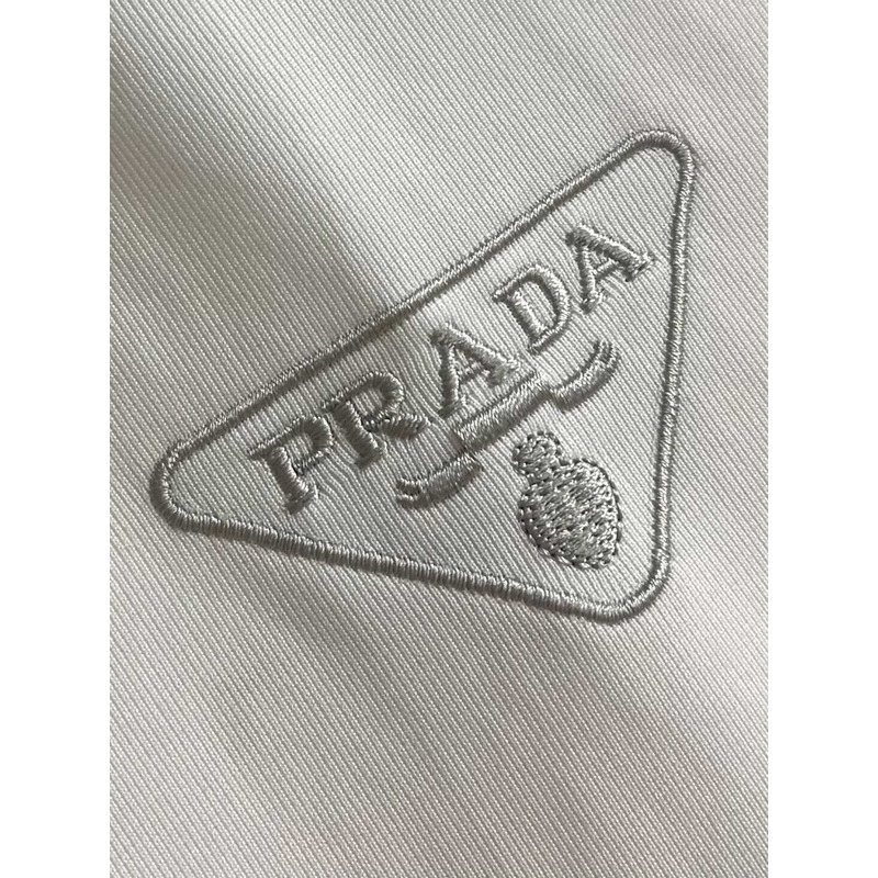 Pra*a embroidered polo shirt white