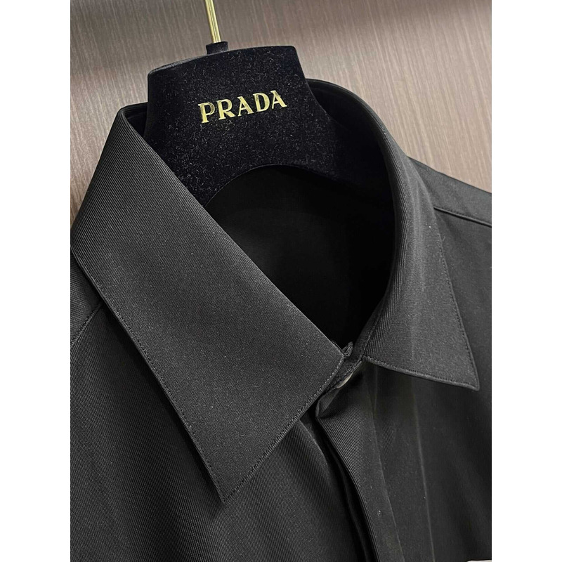 Pra*a cotton polo shirt black