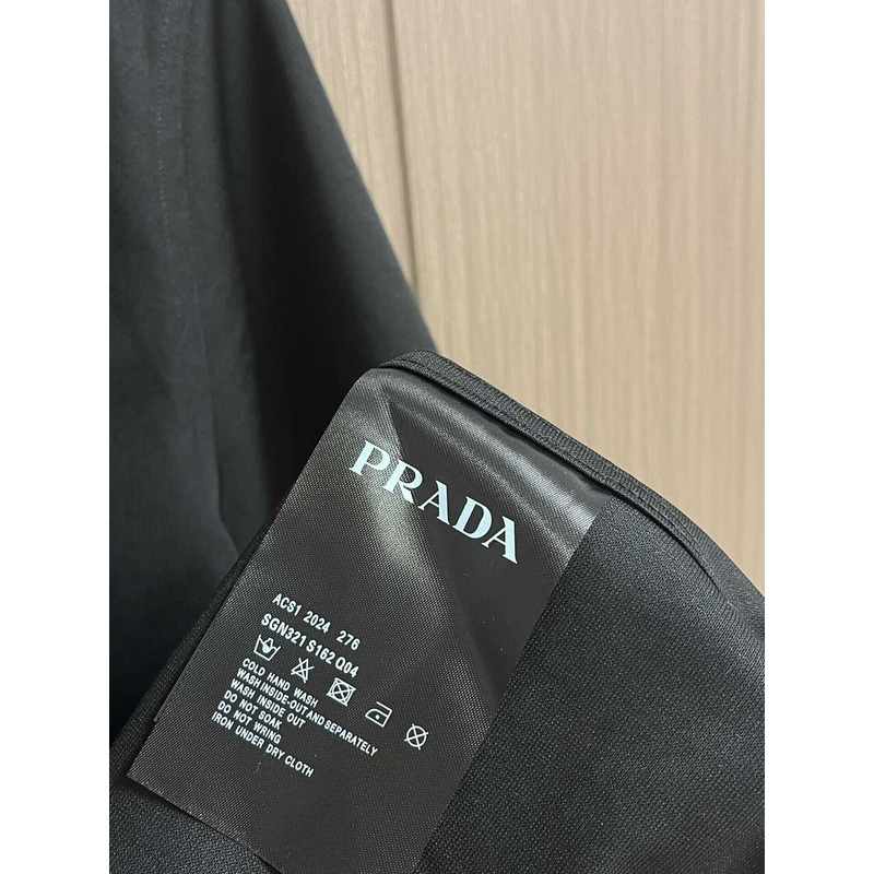 Pra*a cotton polo shirt black