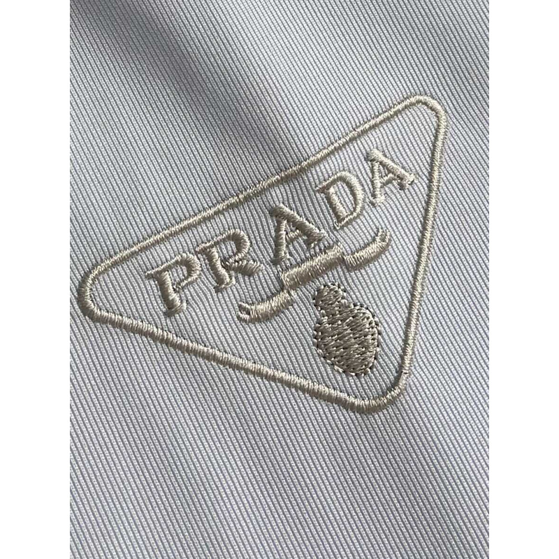 Pra*a logo polo shirt white