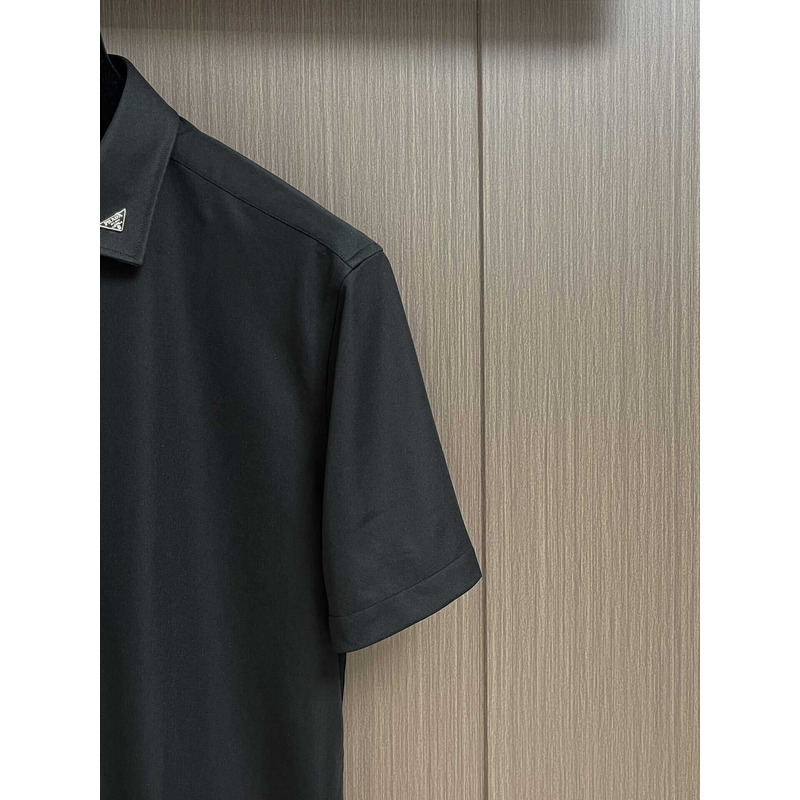 Pra*a logo polo shirt black