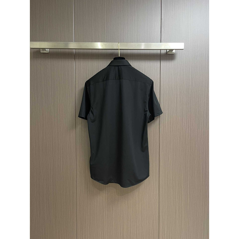 Pra*a logo polo shirt black