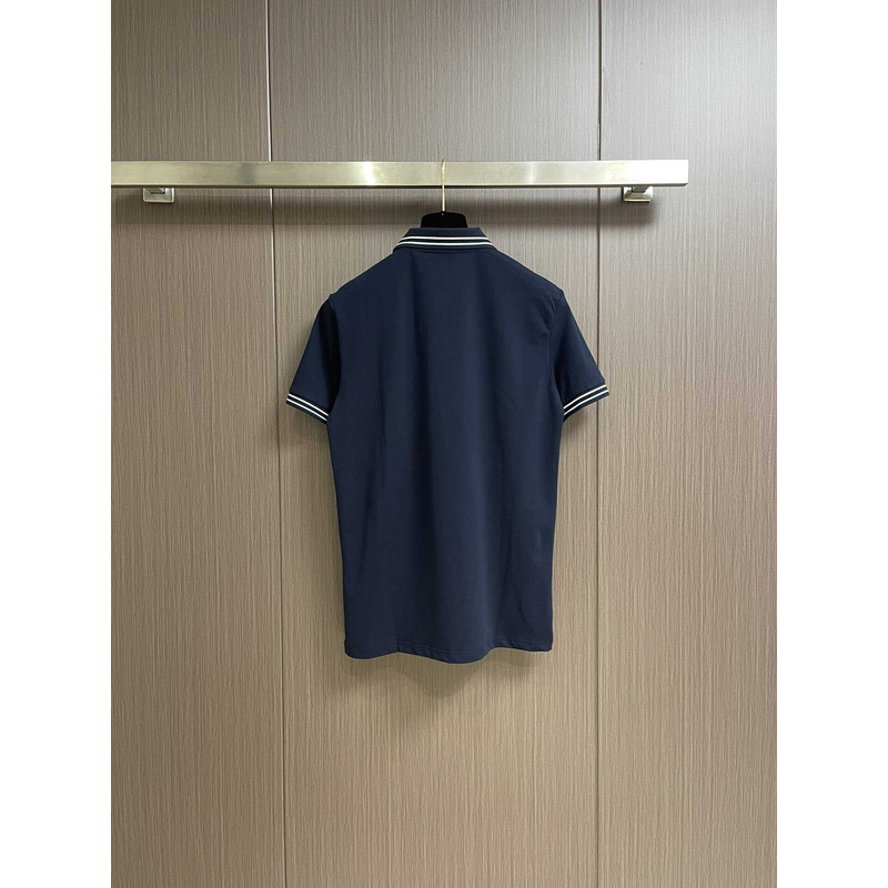 Pra*a cotton polo shirt blue