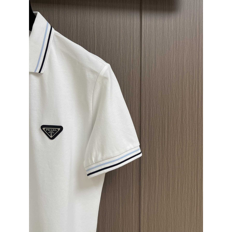 Pra*a cotton polo shirt white