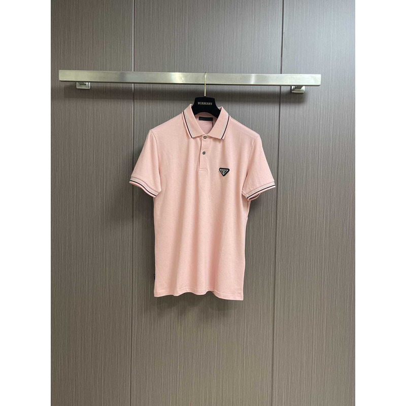 Pra*a cotton polo shirt pink