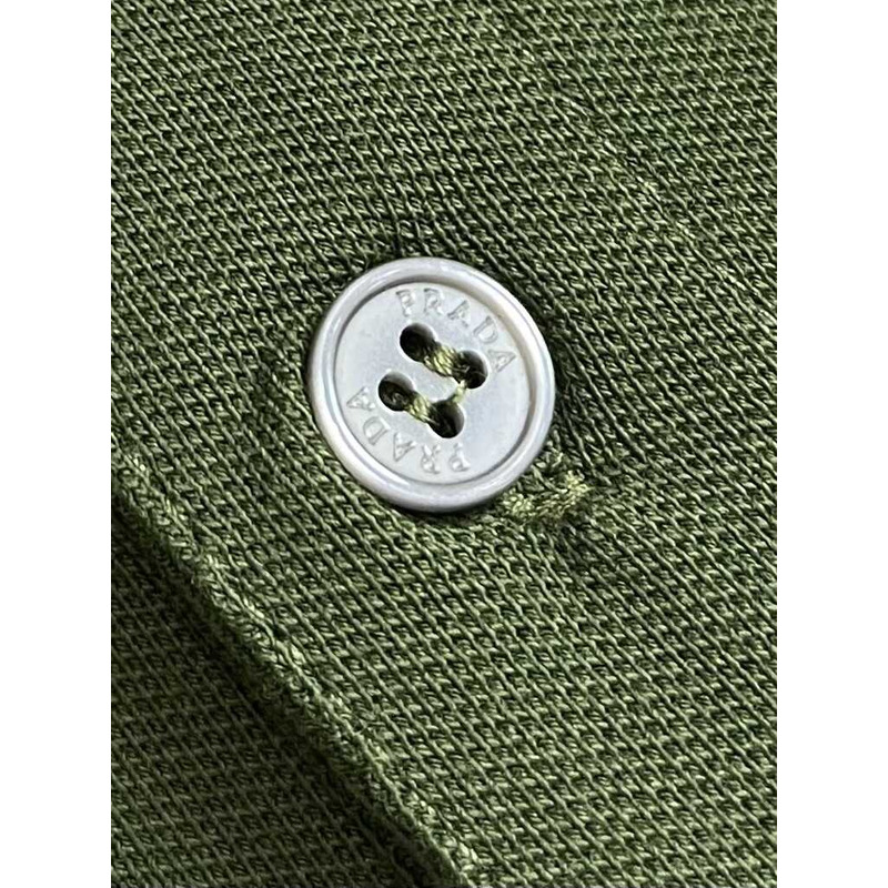 Pra*a embroidered polo shirt green