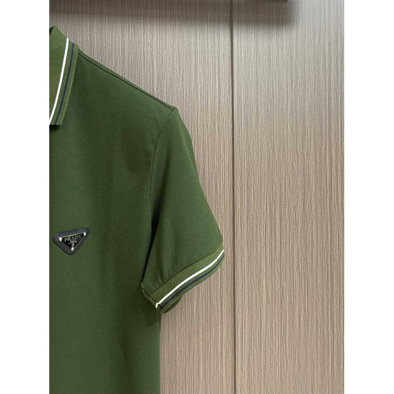 Pra*a embroidered polo shirt green