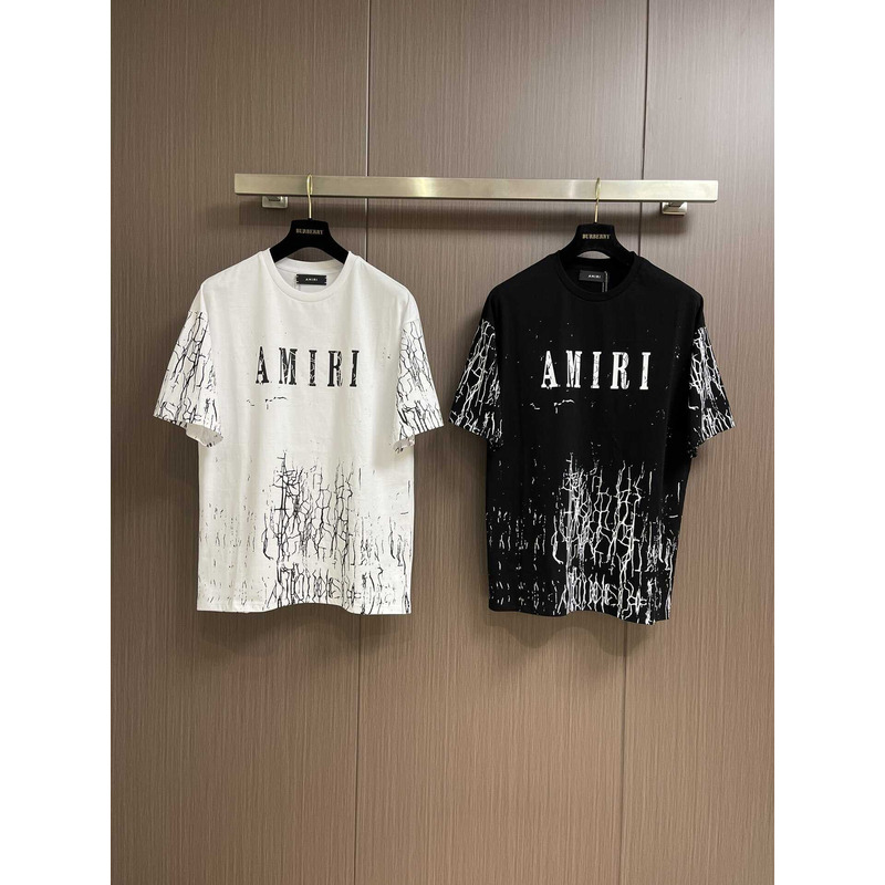 Amiri Printed Cotton T-Shirt Black