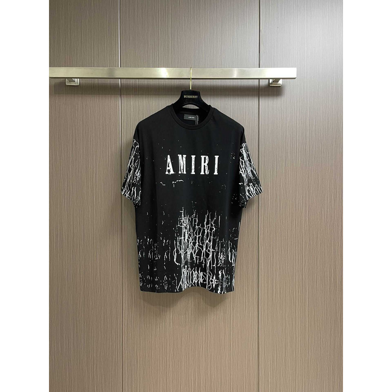 Amiri Printed Cotton T-Shirt Black