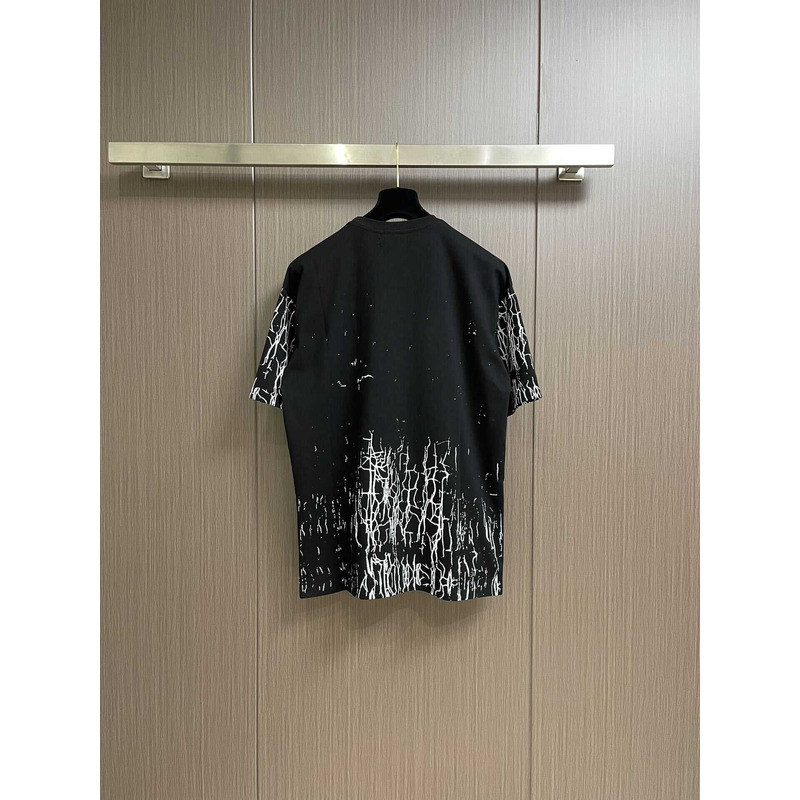 Amiri Printed Cotton T-Shirt Black