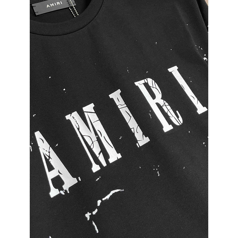 Amiri Printed Cotton T-Shirt Black