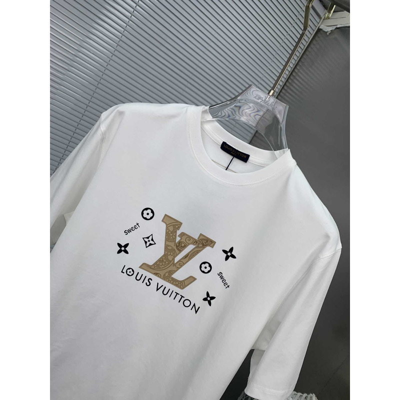 l**is V*t*n logo printed t-shirt white