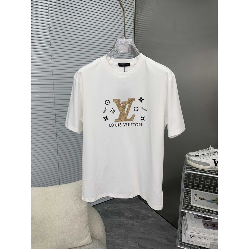 l**is V*t*n logo printed t-shirt white