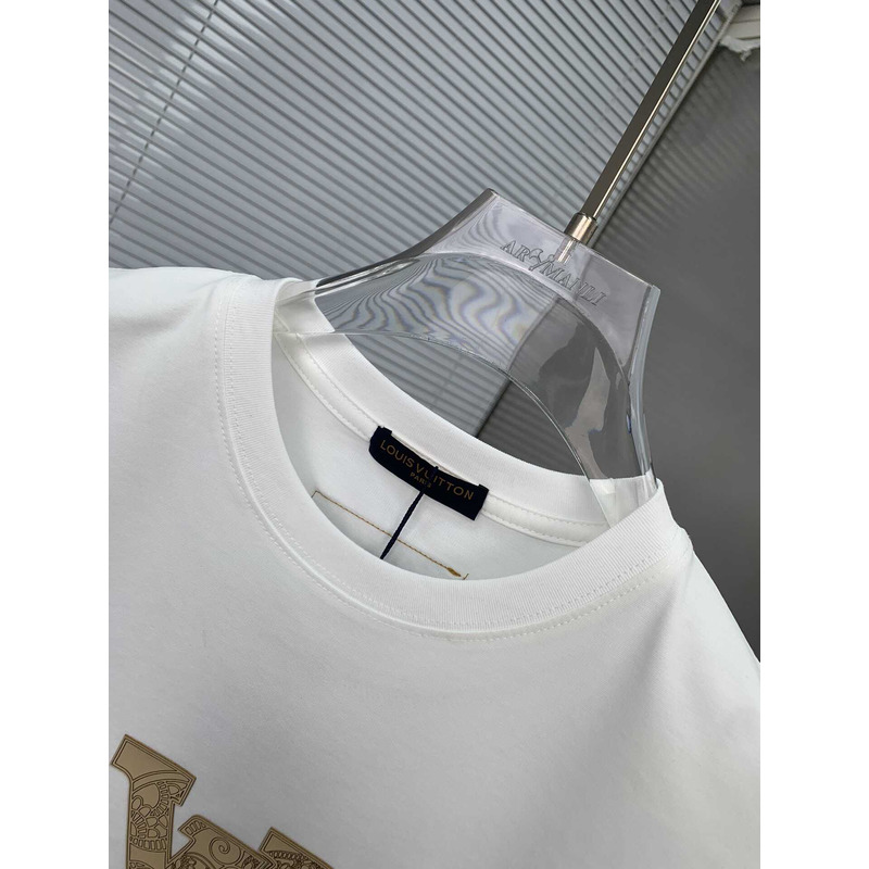 l**is V*t*n logo printed t-shirt white