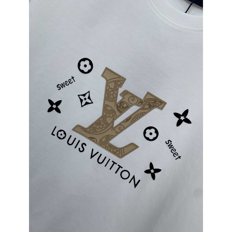 l**is V*t*n logo printed t-shirt white